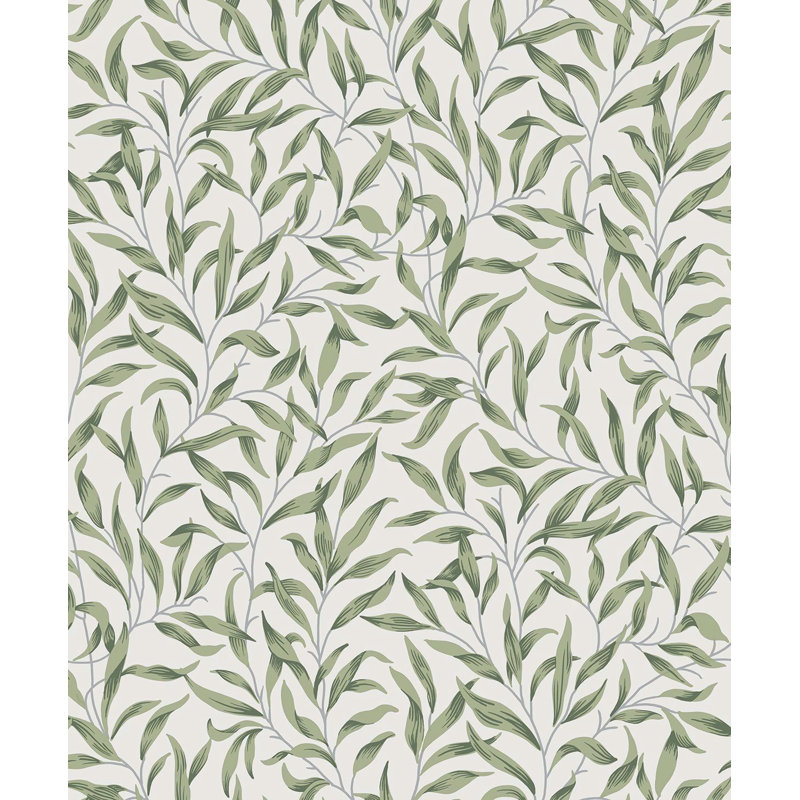Rouleau de papier peint adhésif L 18 pi x l 20,9 po Stavern, Vert