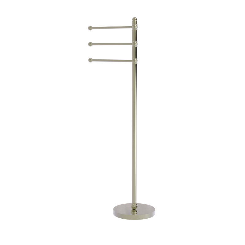 Porte-serviettes sur pied, Nickel poli