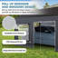 12Ft. L 20 pi. Garage d'extérieur robuste D - Grand abri d'auto avec fenêtres respirantes