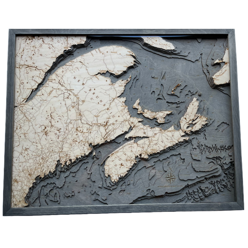 Carte murale 3D Katheen, Gris