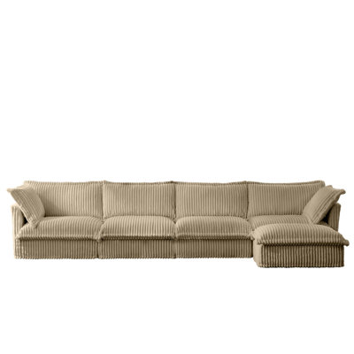 Comfortable Slipcovered Sectional Sofa with Versatile Configurations for Living Spaces