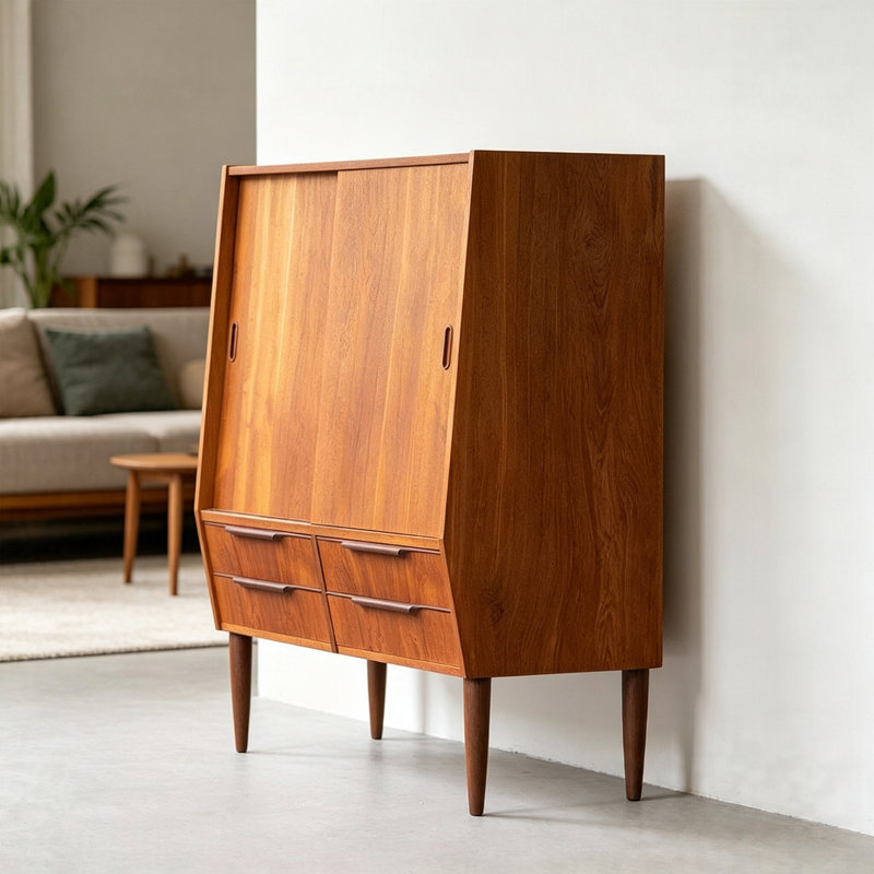 High Foot Sliding Door Buffet Table