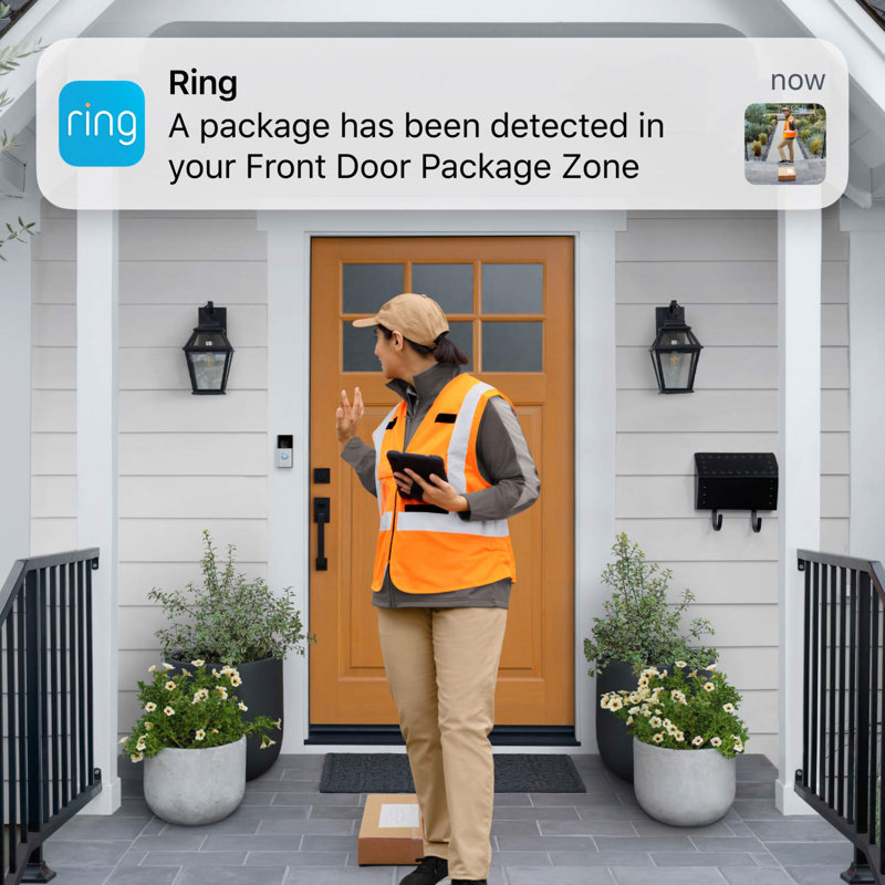 Satin Nickel Push Button Doorbell
