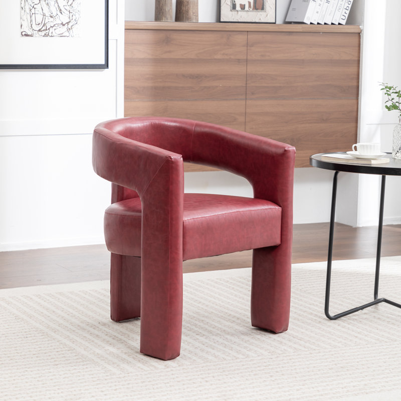 Chaises de salle à manger rembourrées Caleb, Rouge