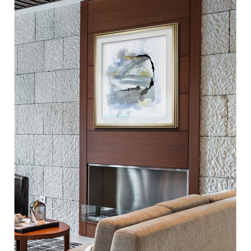 «Cool Water I», reproduction d'impression encadrée, H 37 po x l 37 po x P 1,5 po, Encadrement doré