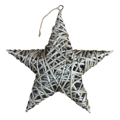 Godalming Wicker Star Shaped Hanging Sculpture