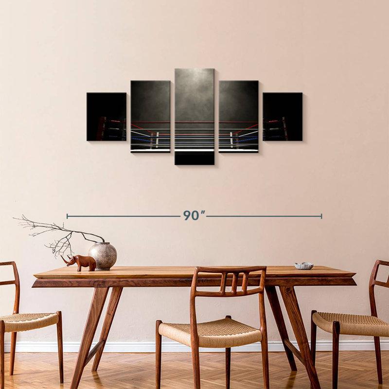 'Dark Boxing Ring, 34" H x 74" W