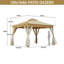 Pavillon de jardin avec moustiquaire à double toit pour patio-113876925-113876929