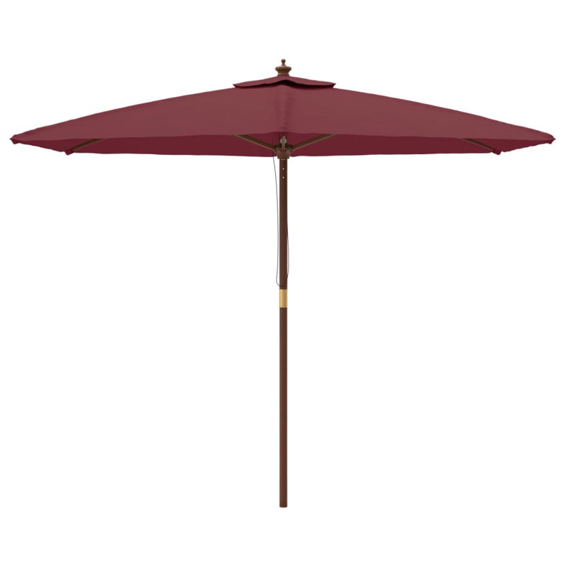 Aslyn Market Parasol, 240cm H x 299cm W x 299cm D, Bordeaux Red
