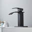 Single Hole Waterfall Bathroom Faucet With Deck Plate With Drain-86181283