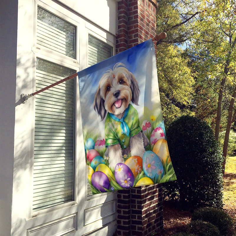Easter Egg Hunt Double Sided 40'' H x 28'' W Polyester Easter House Flag