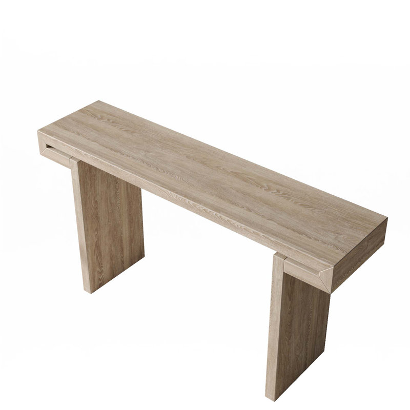 Console rustique 60 pouces, Bois naturel