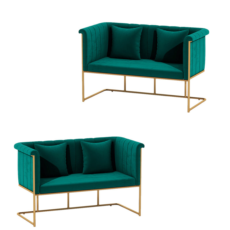Banc rembourré en polyester clair Light Luxury, Vert foncé