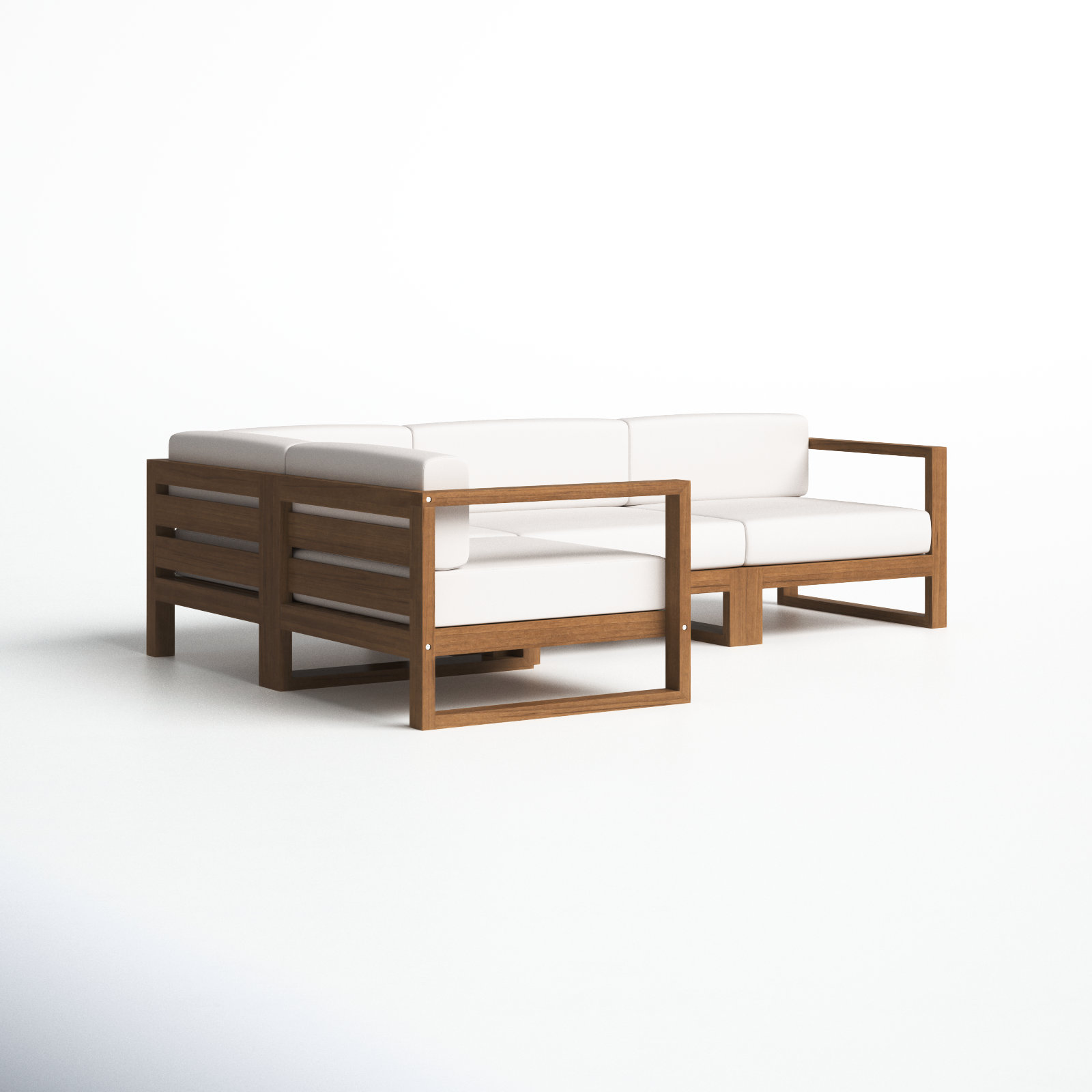 Upland 102" Teak Patio Sectional