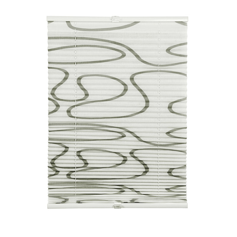 Life Klemmfix Room Darkening Pleated Blind, 210 cm L x 80 cm W, White/Taupe