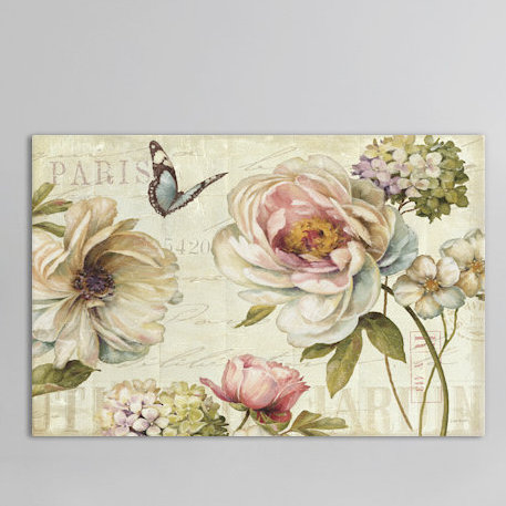 «Marche de Fleurs IV», impression sur toile tendue, H 12 po x l 18 po x P 1,5 po, Pas de tapis, Toile tendue