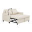 Canapé-lit convertible moderne de 56,9 po avec coussin de dossier réversible, poches latérales, deux ports USB et un support pour téléphone-249061697