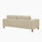 Corduroy Upholstered Square Arm Sofa With Wooden Legs-1015804376