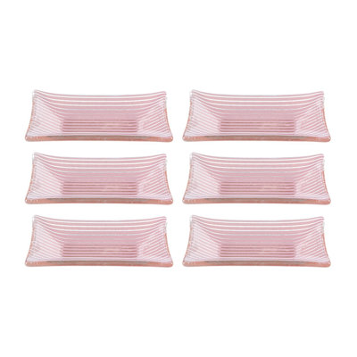 Glass Dinnerware 4.25" x 2.5" x h:0.5" 1 oz. Rectangular  Glass Ramekin (Set of 6)