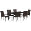 Garden Dining Set 7 Pcs PE Rattan-1914482615