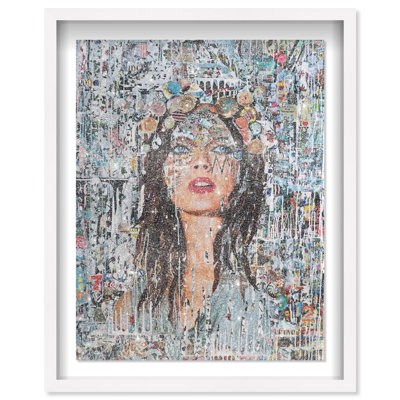 Katy Hirschfeld - Brunettes Have More Fun Print Glam Collage by Oliver Gal, Black Frame, 