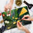 Ambesonne Scenery Cutting Board Large Size Waterfall Forest Green and Brown