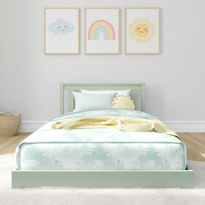 Classic Twin Floor Bed, White