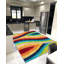 Tapis arc-en-ciel abstrait en polyester 5 pi 2 po x 7 pi 5 po Presto