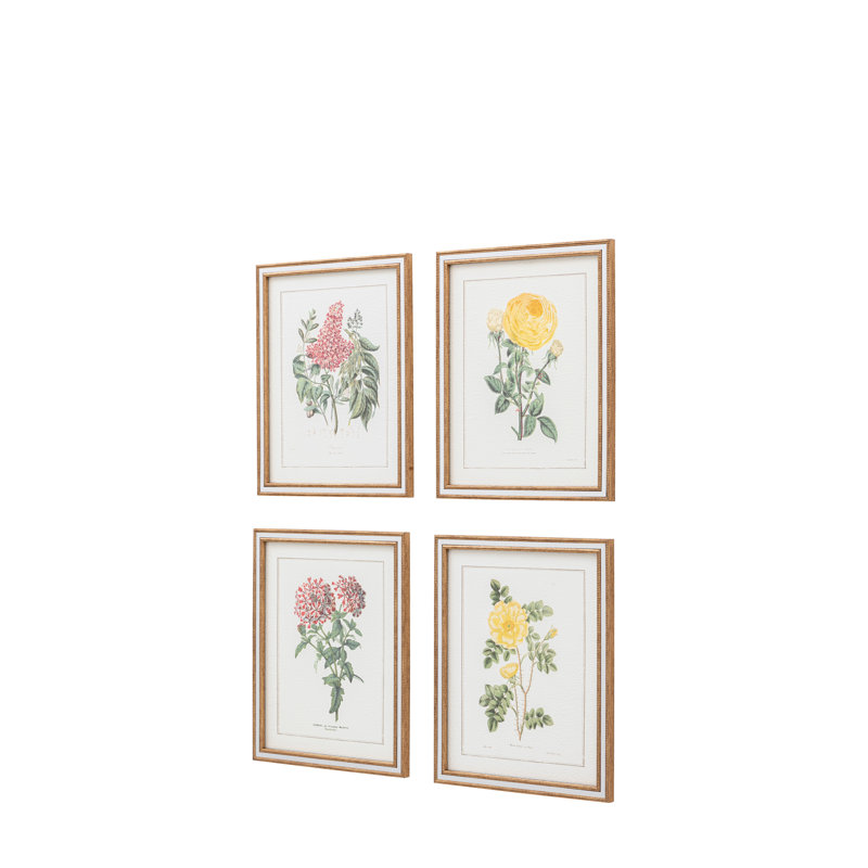 Floral Quartet Framed Art