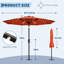 Parasol de marché 9 pi avec 8 manivelles et éclairage solaire à DEL avec manivelle et inclinaison-1850325612