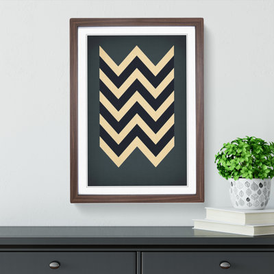 Chevrons Minimalism - Single Picture Frame Print on Wood
