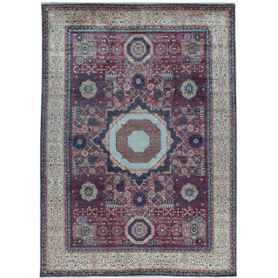 Aryana Wool Oriental Area Rug in Beige/Rose/Blue