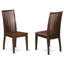 L'ensemble de salle à manger 3 pièces comprend une table de salle à manger ronde avec piédestal et 2 chaises en bois d'acajou-760914547-760914548