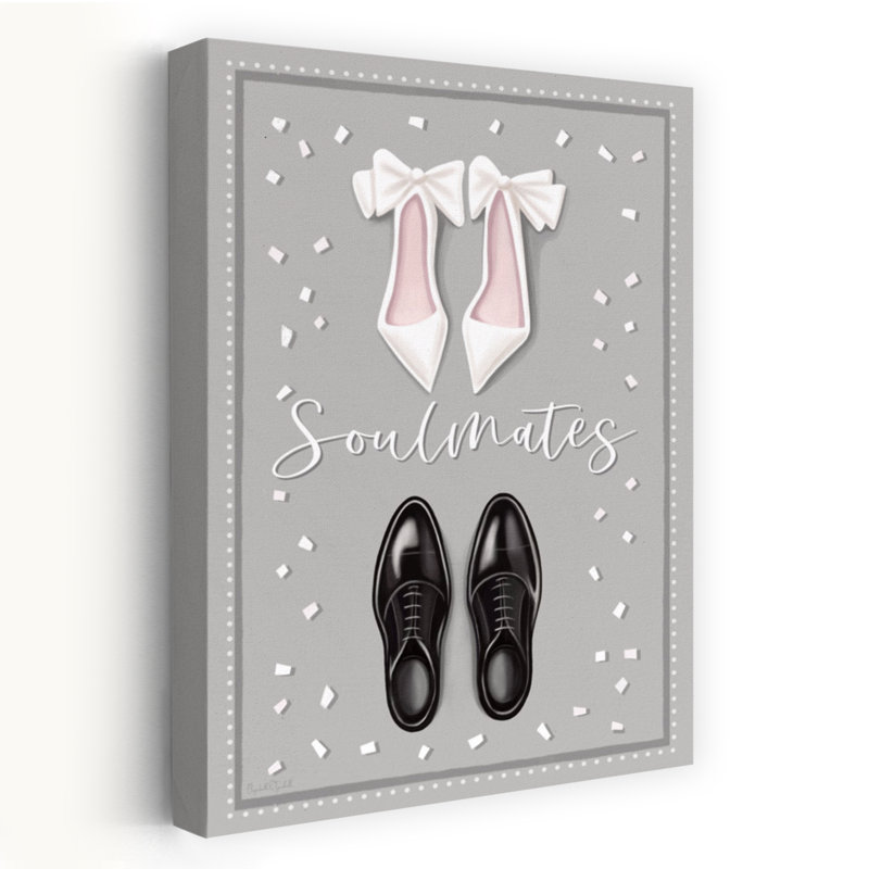 Illustration de chaussures de mariage contemporaines - «Soul Congratulations» - Illustration de chaussures de mariage