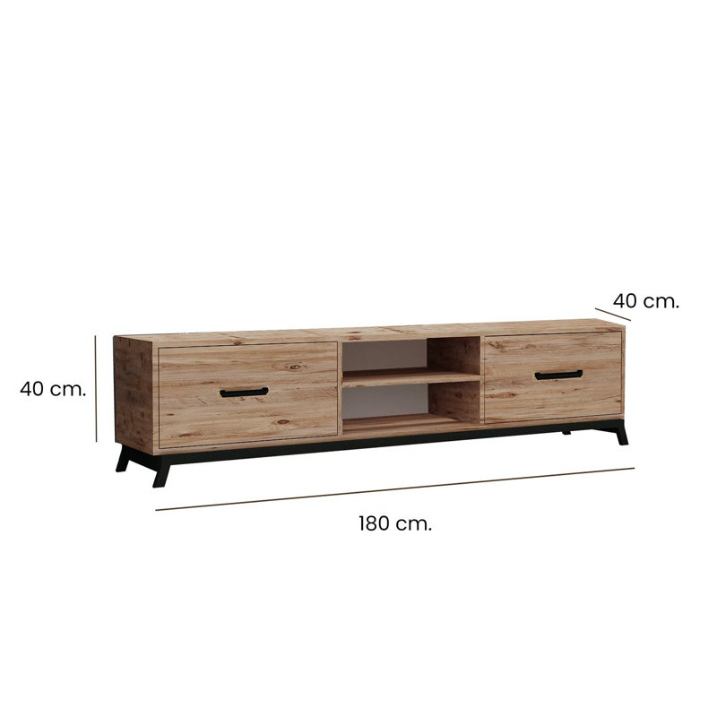 Gilchrist Unfinished TV Stand for TVs up to 70", Light Wood