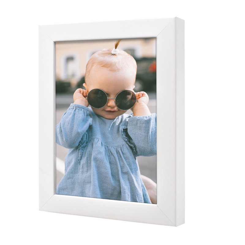Wood Picture Frame, White, 4" x 6", 8