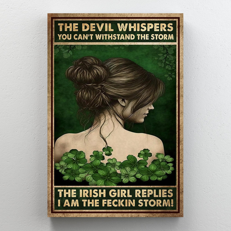 «Oriskany The Irish Girl replies on Canvas», impression, L 24 po x H 36 po x P 1,25 po