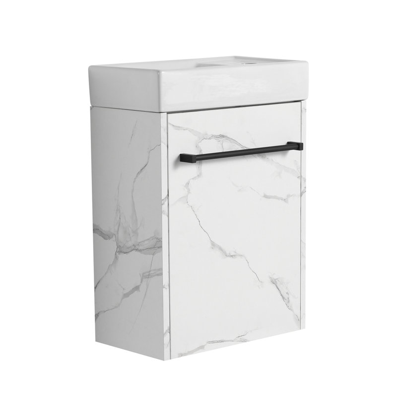 Meuble-lavabo mural compact Uriel