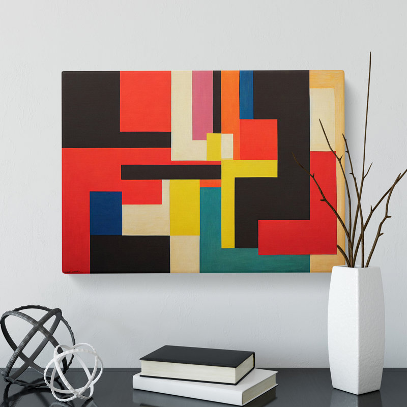 Modern Bauhaus Art Vol.4 Abstract - Wrapped Canvas, 35cm H x 50cm W x 3cm D
