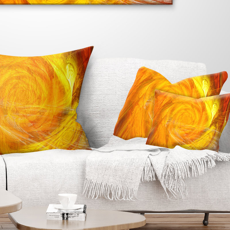 Mystic Abstract Fractal Rose - Coussin décoratif imprimé abstrait