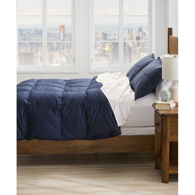 Cuddledown Chroma Down Alternative Comforter, Queen Comforter, Navy, Winter
