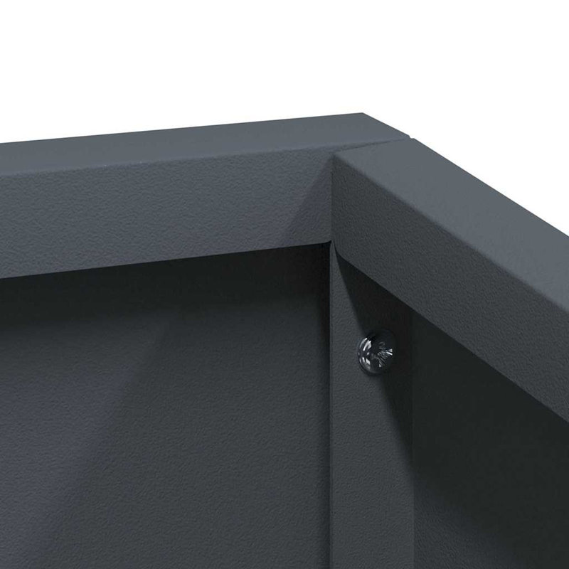 Garden Planter 50 Cm Steel, 50cmH x 60cmW x 60cmD, Anthracite