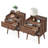 2 Drawer Nightstands With Hidden Drawers, Solid Wood Legs-429043622