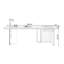 Bureau bruni + bois manufacturé rectangulaire transparent + acrylique avec 1 tiroir-1028309303
