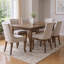 Chaise de salle à manger rembourrée en lin-1198734826-1170581338-1198734827