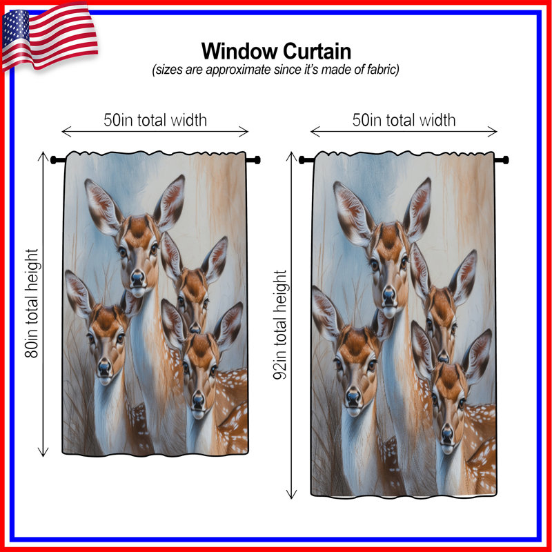 Group Of Deer, 50" x 92" - 1 Panel, Blockout