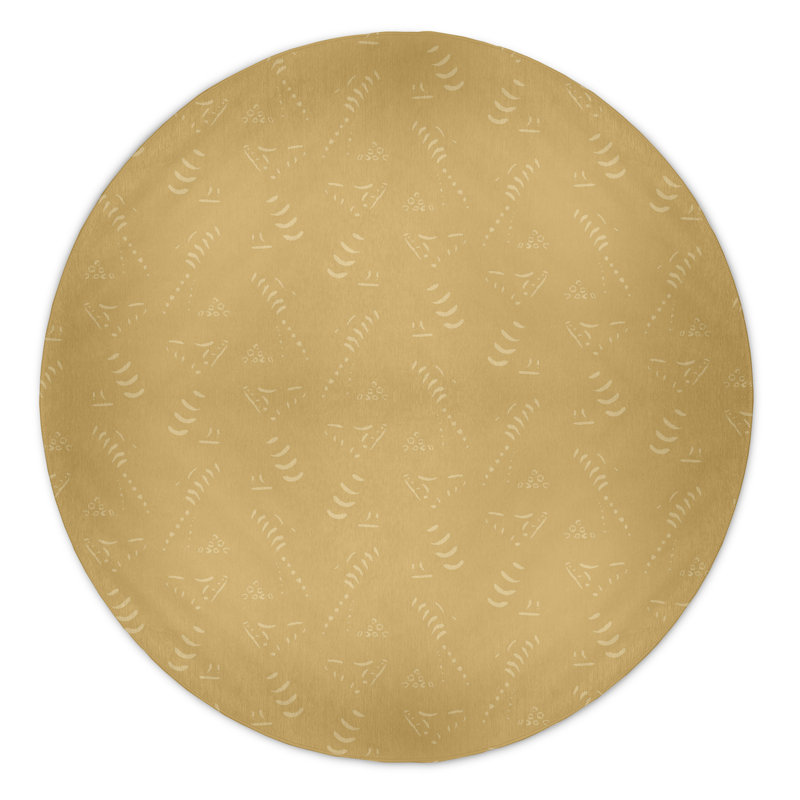 Safari Chenille Abstract Indoor Rug, Round 5'
