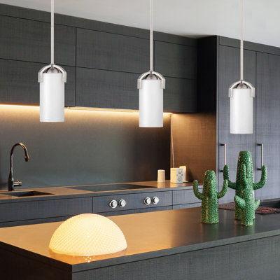Luminaire suspendu cylindrique simple à 1 lumière Hartzel