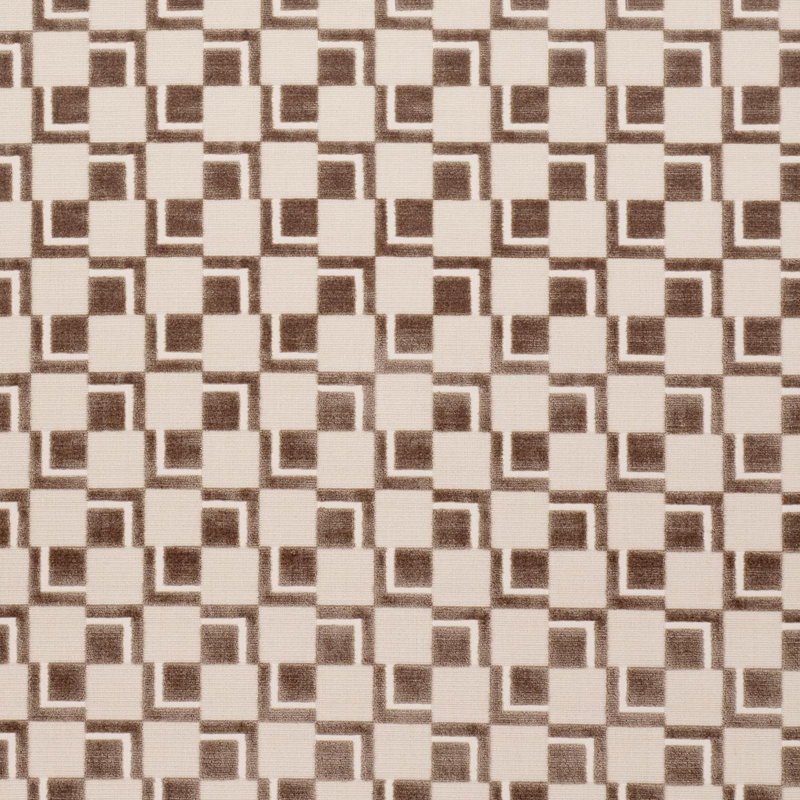 Edison Velvet Fabric, Brown