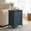 Table de chevet avec tiroir et porte d'armoire - Table d'appoint transitionnelle de 25 po de hauteur pour chambre à coucher, salon ou entrée-1157501300